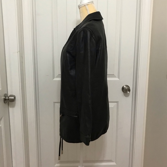 VINTAGE Laurel leather zip up jacket SIZE EU 34 - Picture 5 of 8